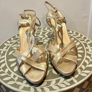 J. Reneé Gold Dress Sandals